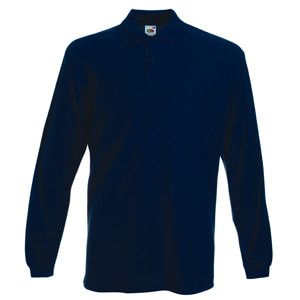 Поло Long Sleeve Polo, темно-синий_2XL, 100% х/б, 180 г/м2