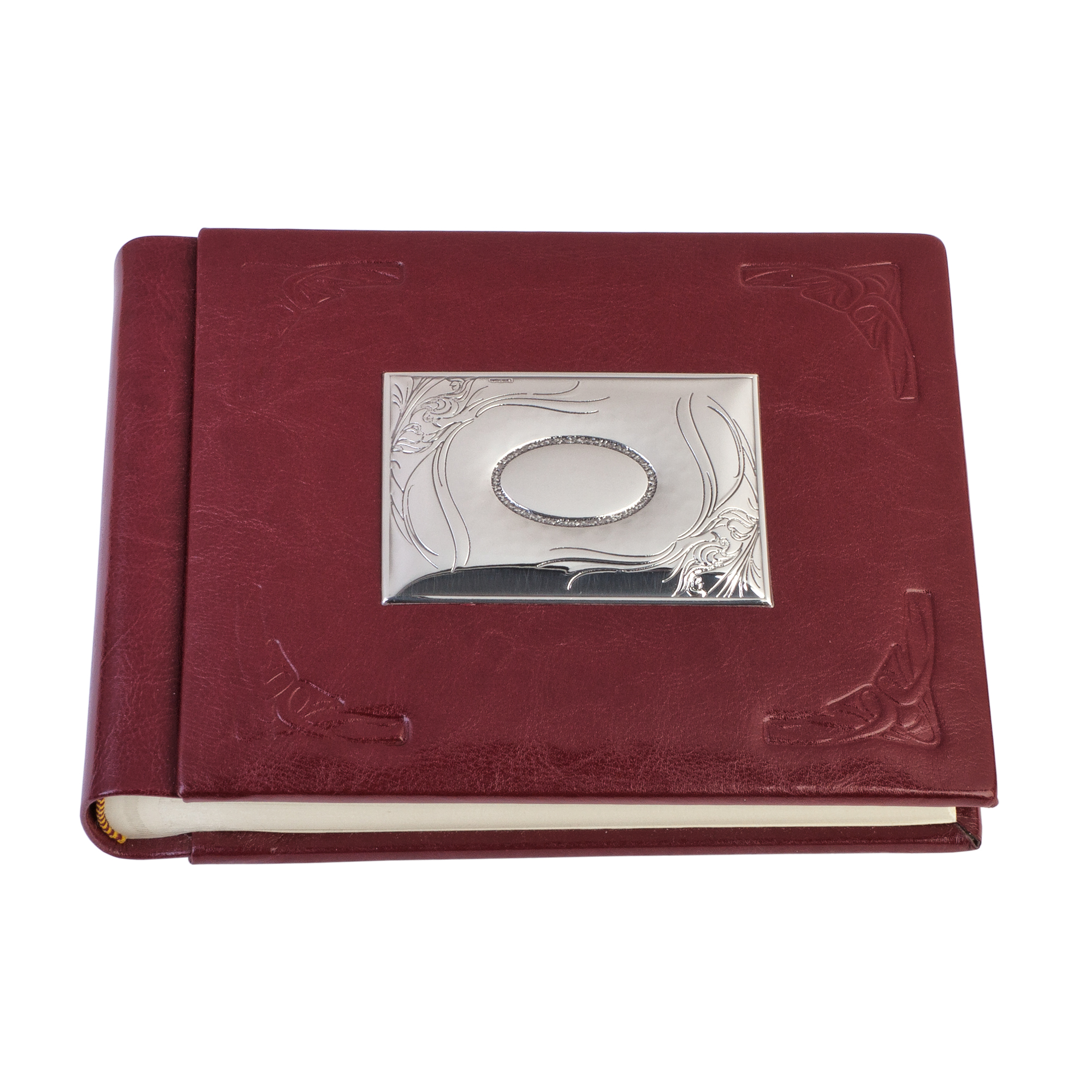 Фотоальбом Модерн 15х21, красный с серебристым